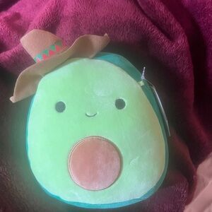 Squishmallows Green Avocado with Sombrero NWT